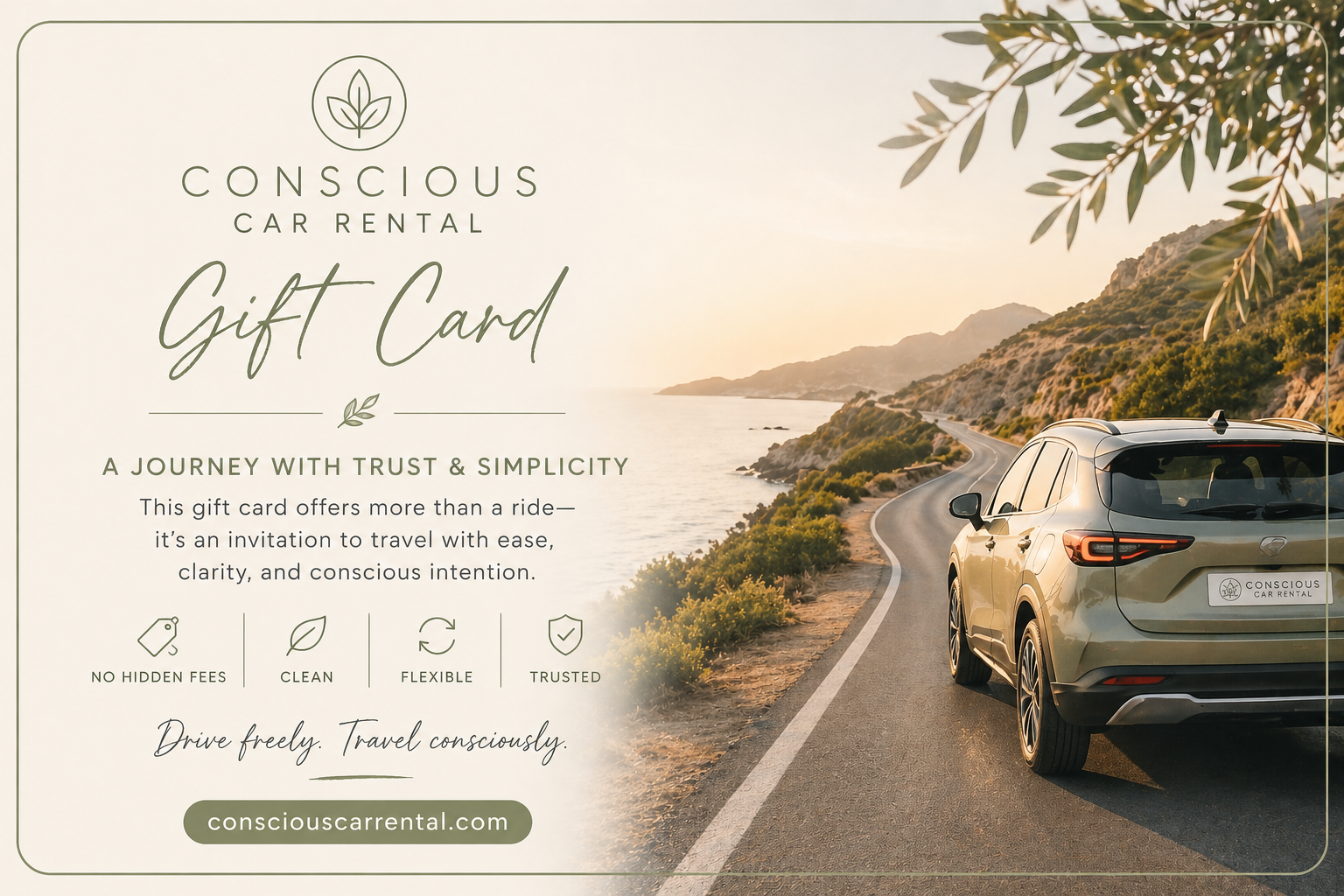 Gift Card: Conscious Car Rental